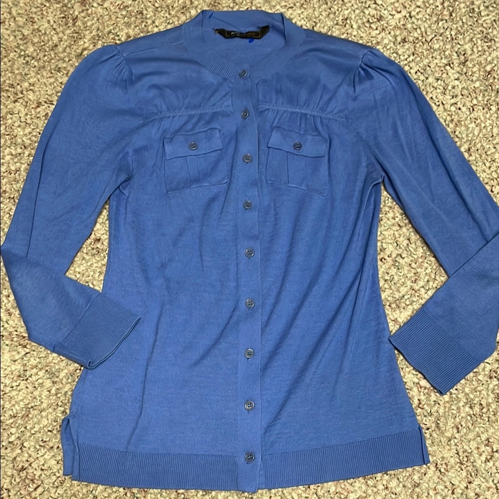 Bcbg silk Button-Up Cardigan